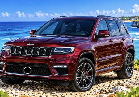 Jeep Grand Cherokee V6 rood met Sunroof